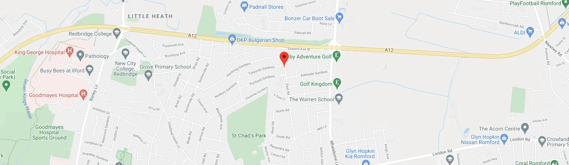 Map to Find us Computer / Laptop repairs in Romford Essex | ILL IT Solutions